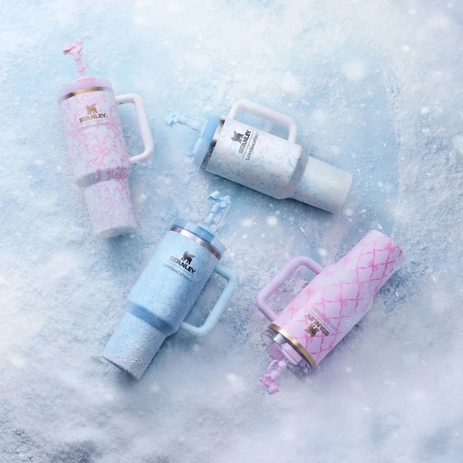 STANLEY THE QUENCHER "LOVESHACKFANCY" KOLEKSİYONU | 1.18L - Pink Peppermint