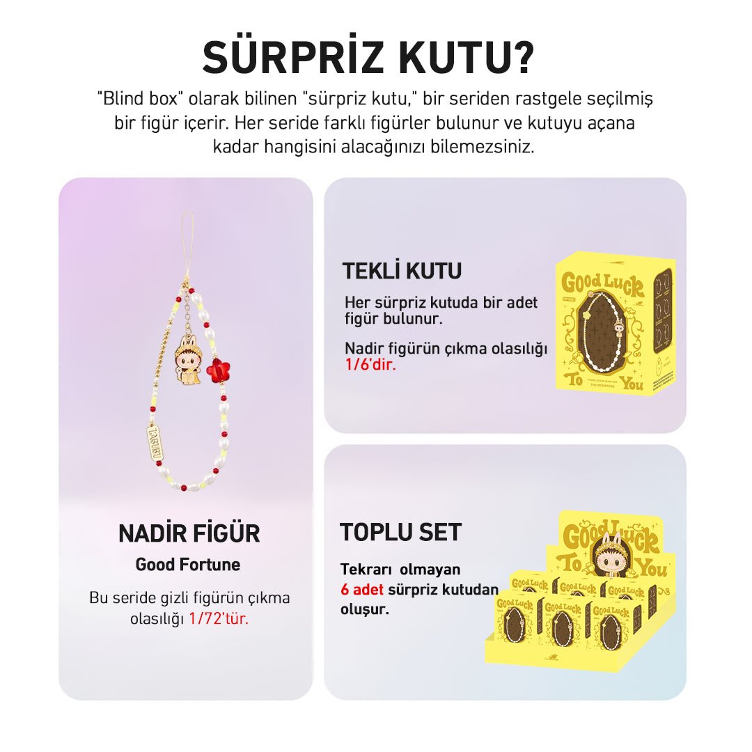 POP MART LABUBU THE MONSTERS GOOD LUCK TO YOU TELEFON AKSESUARI SÜRPRİZ KUTU SERİSİ - Termos Türkiye - 